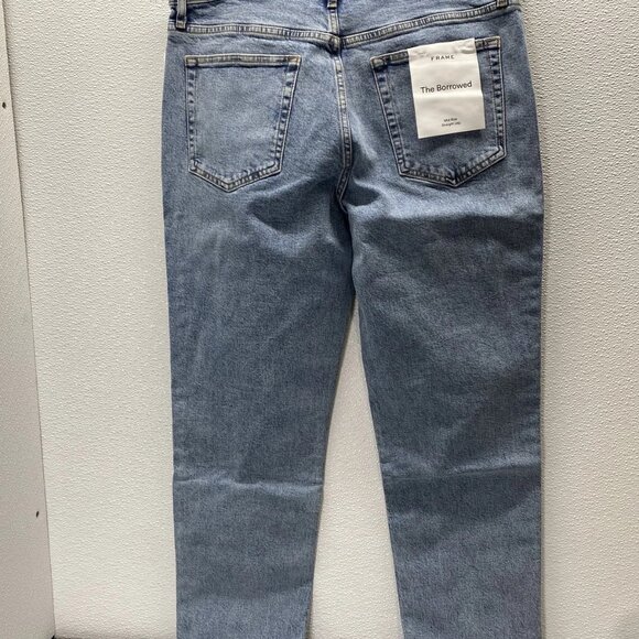 Frame The Borrowed Mid-Rise Ankle Jeans • Size 31 x 28 • Ricochet Blue - Picture 7 of 14